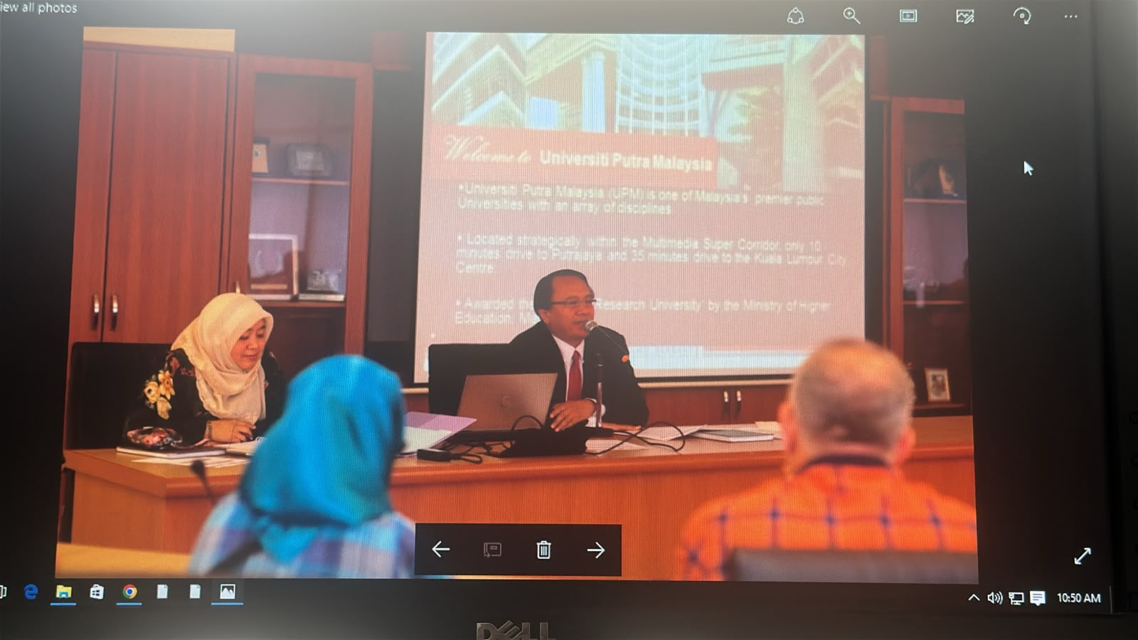 Professional presentation during training